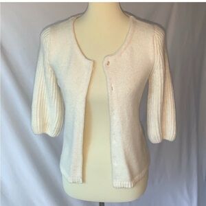 Ann Taylor XS White/Cream Sweater Cardigan